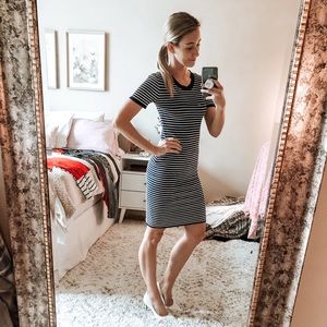 NWOT Michael Kors Navy/White Striped Dress